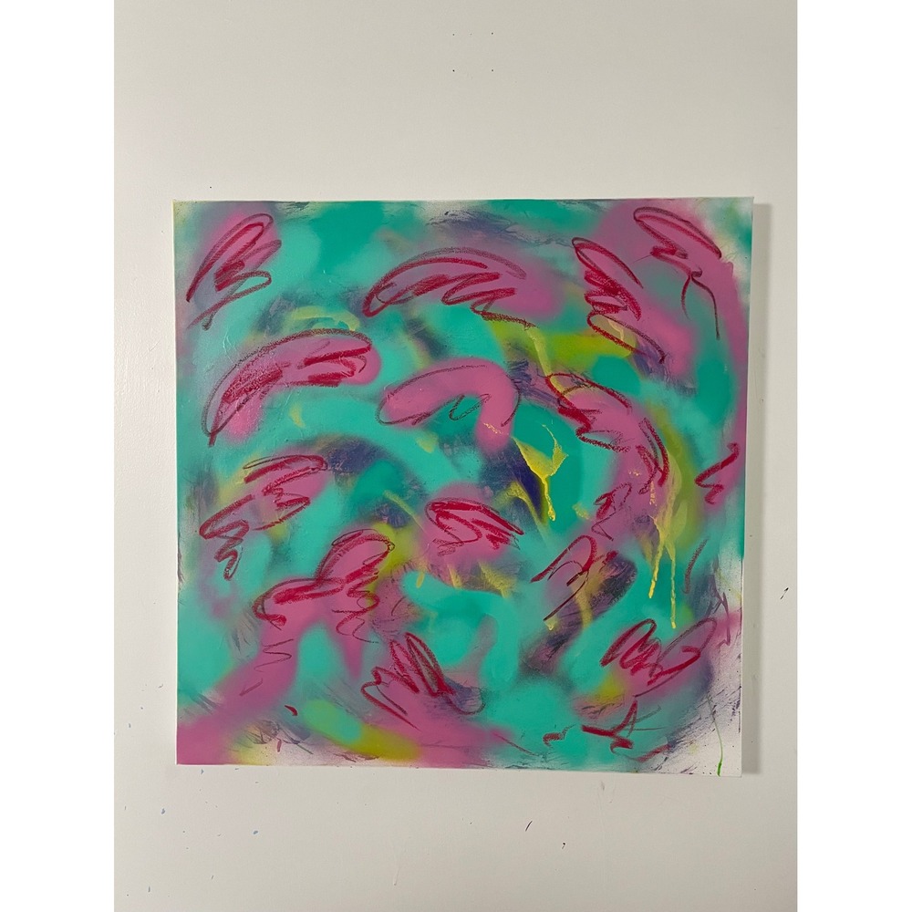 Original Spray Paint Canvas Art 30x30 – "His Majesty's Unfailing Love"